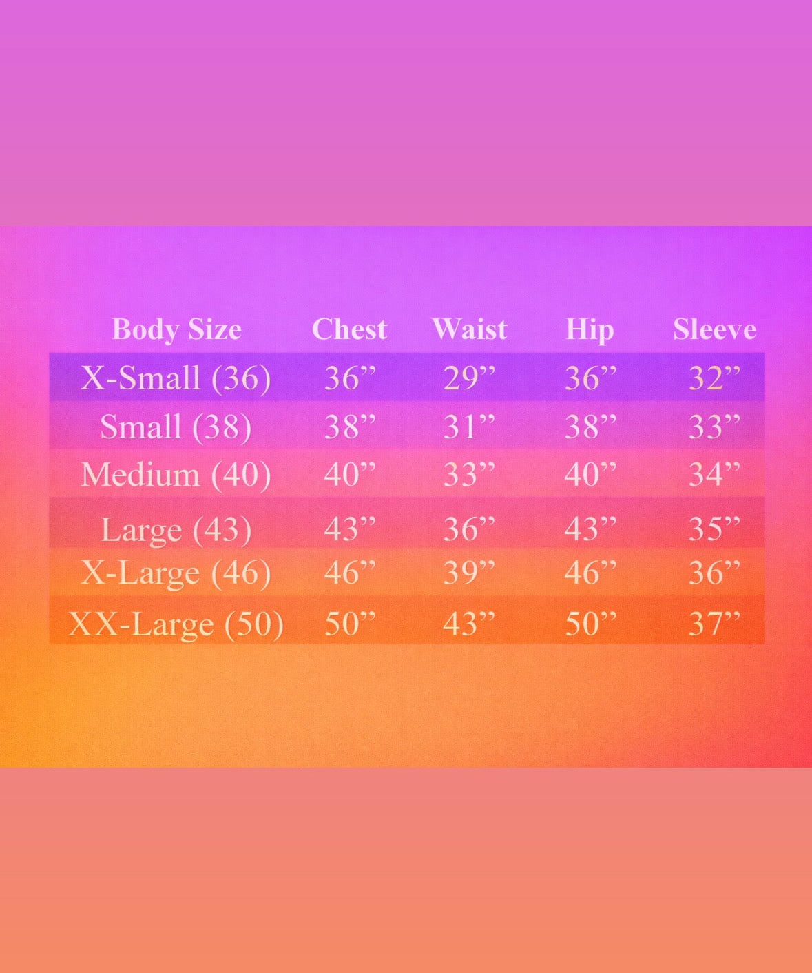 Size guide